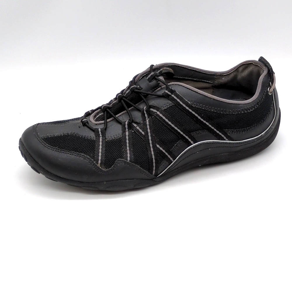 Privo by Clarks Shoes Womens Black 9 Leather Loafers Walking Stretch Comfort